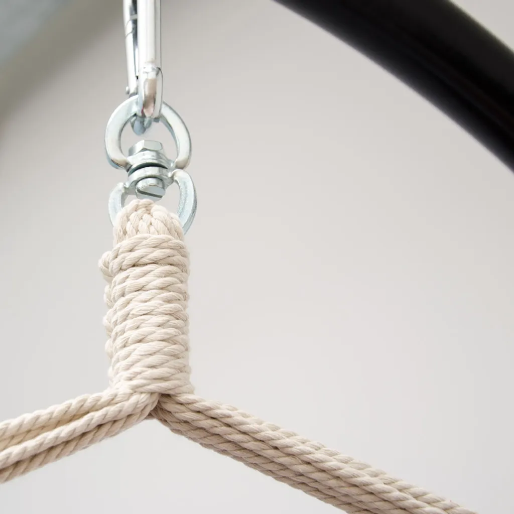 12364 XXL Beige 2 Personen Belastbarkeit Bis Ca. 150 Kg Hängesitz Hängestuhl Hängesessel Inkl. Swivel – Bild 6