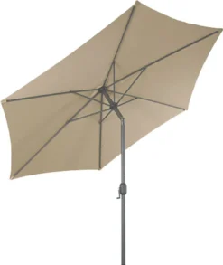 (DPD) Aluminium Sonnenschirm Mit Knick Ø 2,5 M - Farbe: Beige (2200)