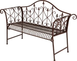 (DPD) Metall-Gartenbank, Rusty-braun